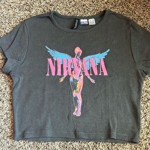 Nirvana cropped T-shirt